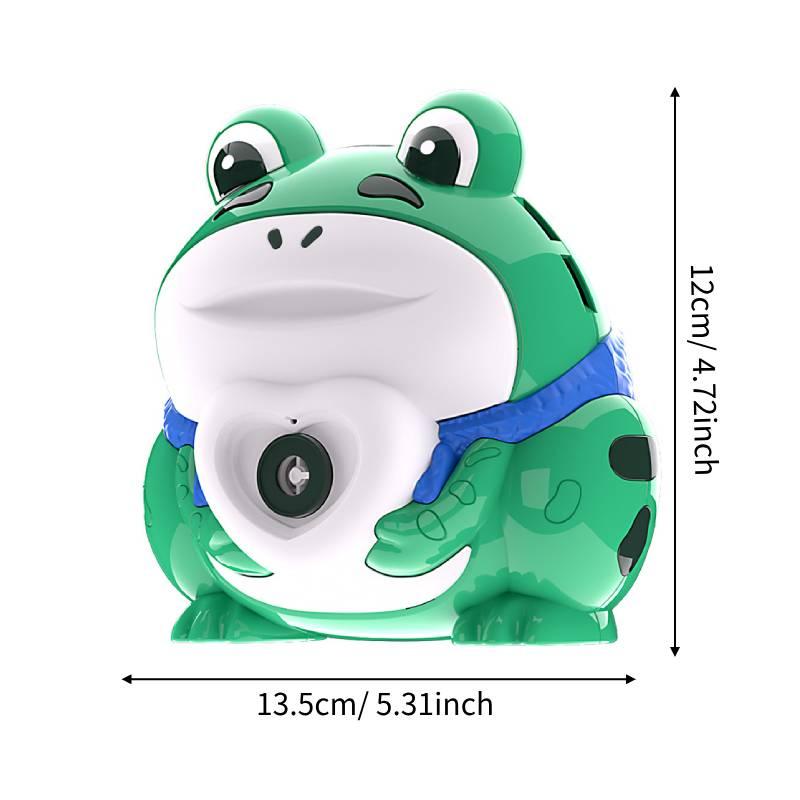 Electric Frog, Electric Bubble Gun, Automatic Bubble Camera, Children's Cartoon Bubble Blowing Camera, Lighting, Music, Frog, Birthday Gift, Children's Gift, Christmas Gift