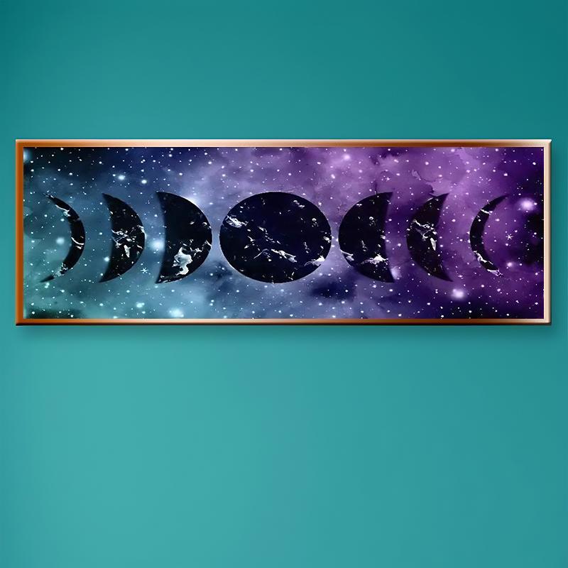 Moon Pattern DIY Diamond Art Painting Kit without Frame, 5D Diamond Art Painting Cross Stitch Kit, DIY Decor Painting for Bedroom Living Room