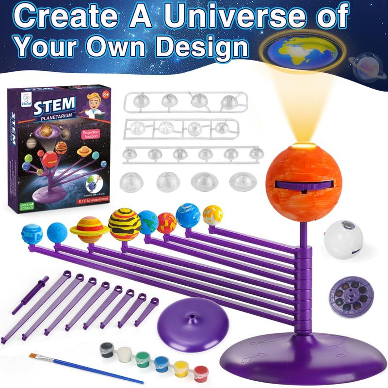 Christmas gifts kids toys,Solar System Model Kit, Glow in Dark Planet Model, Stem Toys Gift for Kids & Teens, Science Activities for Ages 5-8+, Kids Crafts Ages 4-8, Birthday Gift for Boys Ages 4 5 6 7 8-12 Year Old