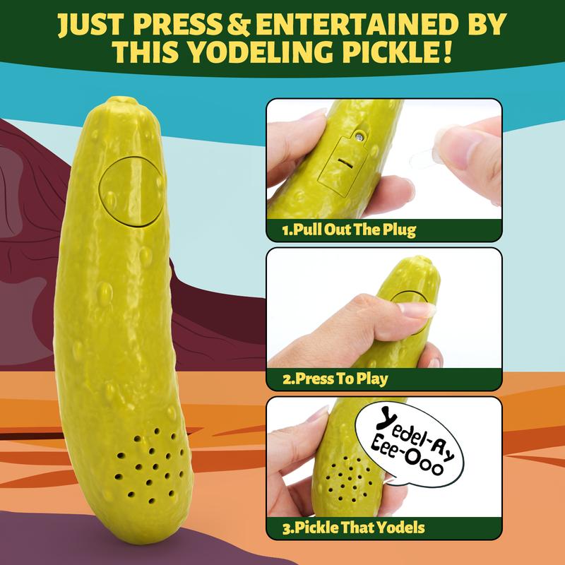 A AIFAMY Yodeling Pickle - Singing Cucumber Toy - Funny Gag Gift Idea for Adults Friends and Family