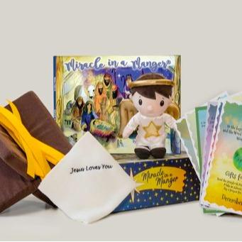 Miracle In A Manger Gift Set Plush Toy Book and Activity Cards