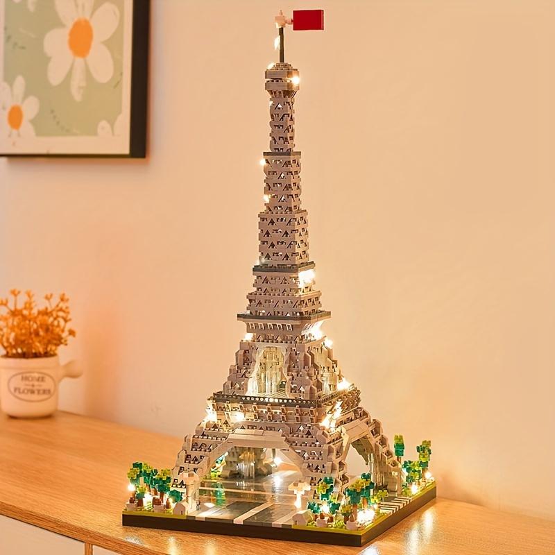 3585PCs Architecture Paris Eiffel Tower Miniature Building Block Set, Linibricks, 3D Educational Toys, Educational Toys to Explore the World, Building Block Set Gift Set