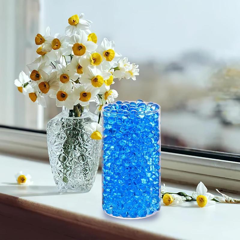 15000PCS Blue Vase Fillers, Jelly Beads Gel Beads for Floating Pearls Candle Vase Fillers