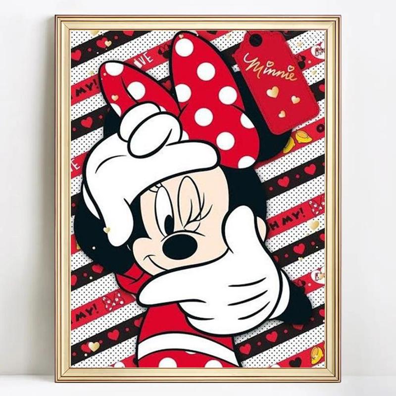 Cartoon Mouse Pattern DIY Diamond Arts Colorful Painting Kit without Frame, DIY 5D Diamond Arts Colorful Painting Kit, Wall Art Decor for Home, Christmas Gift