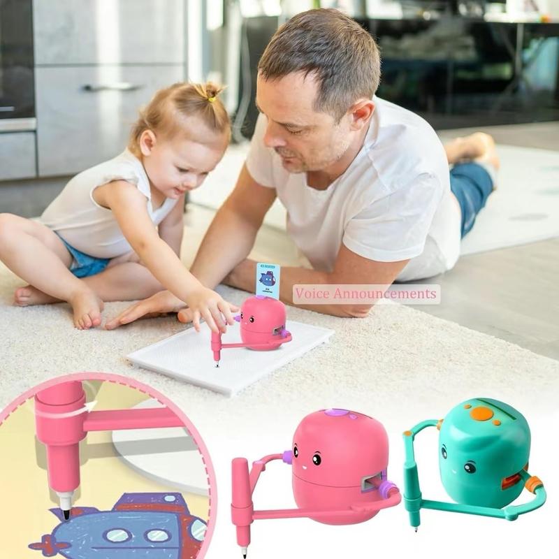 Smart Drawing Robot Interactive Learning Toy with 100 Cards for Drawing to Choose From