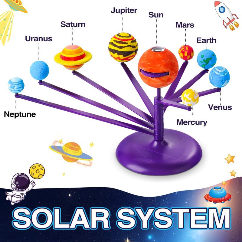 Christmas gifts kids toys,Solar System Model Kit, Glow in Dark Planet Model, Stem Toys Gift for Kids & Teens, Science Activities for Ages 5-8+, Kids Crafts Ages 4-8, Birthday Gift for Boys Ages 4 5 6 7 8-12 Year Old