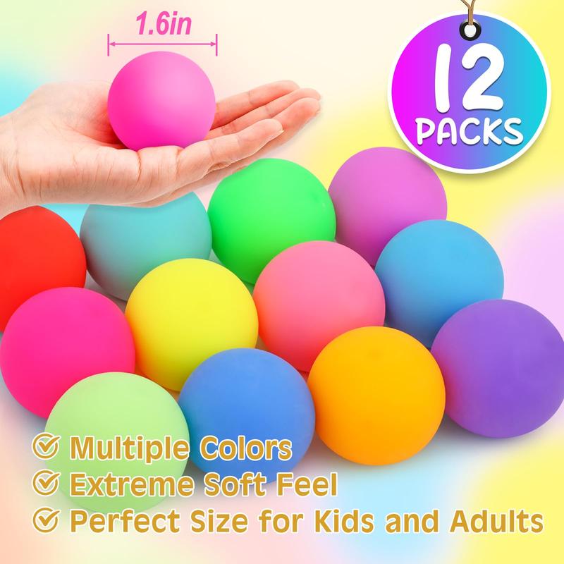 Slow Rising Stress Ball 12 Pack,Stress Balls for Kids Adults,Stretchy Squishy Fidget Toys for Stress Relief,Hand Therapy Sensory Squishy Ball, Squishy Toys for Kids, Classroom Prize Box Toys Brand: VISCOO