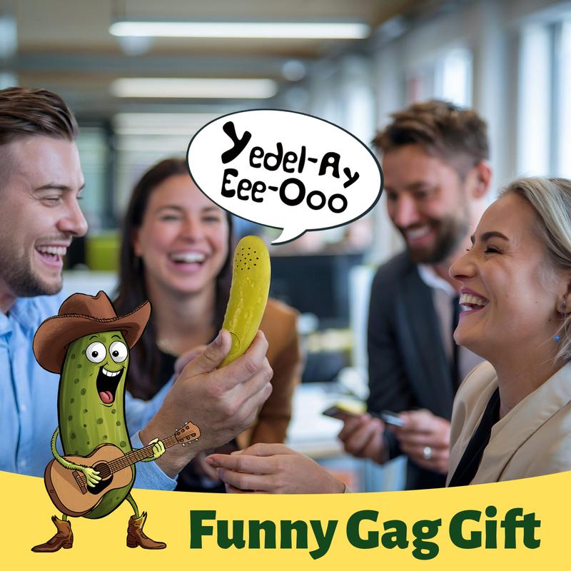 A AIFAMY Yodeling Pickle - Singing Cucumber Toy - Funny Gag Gift Idea for Adults Friends and Family