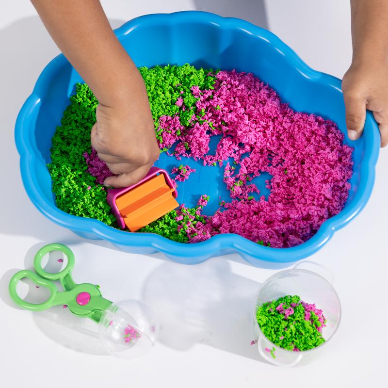 Educational Insights Playfoam Pluffle Sensory Station with 2 Colors of Playfoam Pluffle for Sensory Bins, Ages 3+