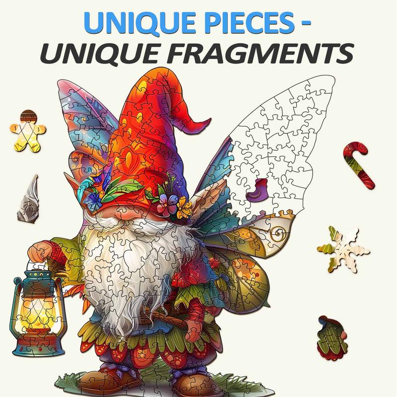 Christmas Gnome Wooden  for Kids and Adults Challenging Christmas Jigsaw Puzzle