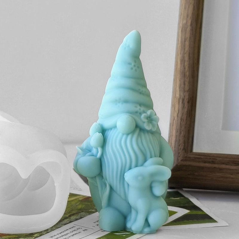 Gnome Design Silicone Mold, 1 Count DIY Candle Mold, Soap Making Mold, DIY Candle Making Tool for Home Decor