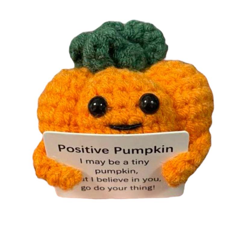 Crochet Positive Potato uplifting positive energy and vibes, positive pepper, lemon, parrot, penguin, pumpkin, Mermaid, Cat, Cow PLUS More choices. Great gifts to carry anywhere