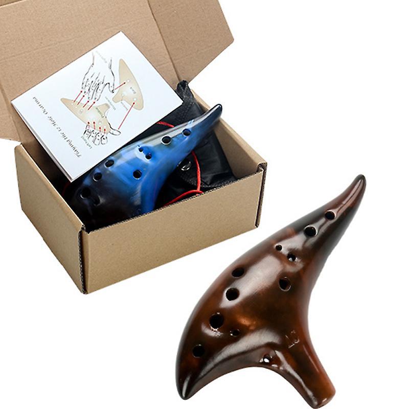 12 Holes Ocarina Alto C Smoked Ac For Beginners Introductory Performance Instruments