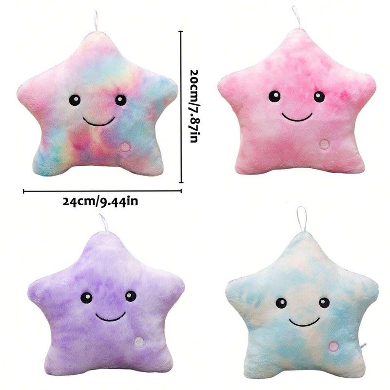 Luminous Star Pillow Plush Toy, Cute Star Shaped Plush Toy, Soft Plush Toy for Home & Office, Perfect Gift for Birthday & Holiday, Get Two Three Number 5 Batteries By Yourself