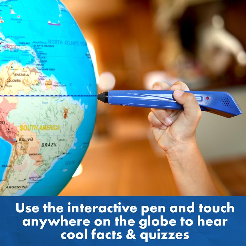 Educational Insights GeoSafari Jr. Talking Interactive Globe with Talking Pen for Kids, Gift for Boys & Girls, Ages 4+