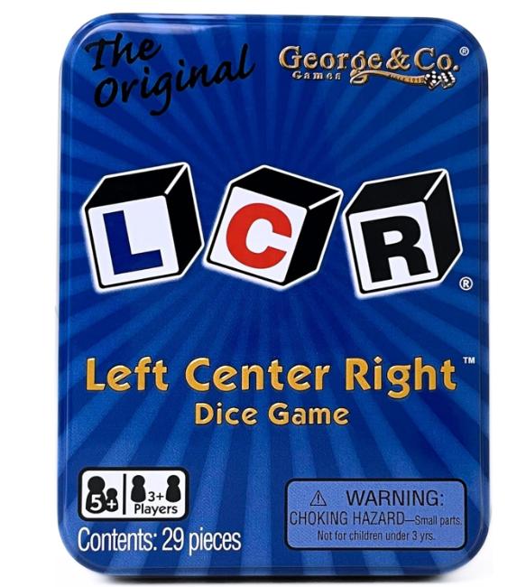 Left Center Right Dice Game - Blue Tin