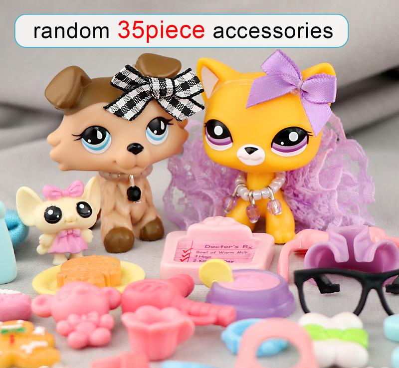 minilpsshop miniature cat and dog figures accessories random 35 pc