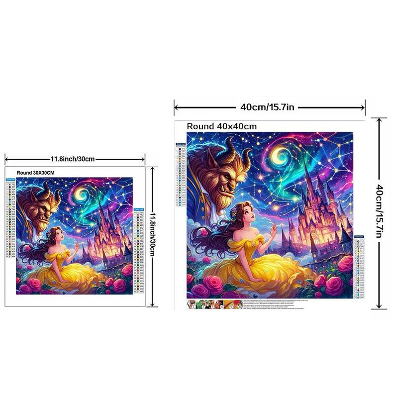 Princess Pattern DIY Diamond Arts Colorful Painting Kit without Frame, DIY 5D Diamond Arts Colorful Painting Kit, Wall Art Decor for Home Bedroom