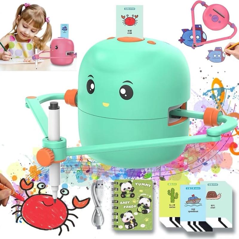 Smart Drawing Robot Interactive Learning Toy with 100 Cards for Drawing to Choose From