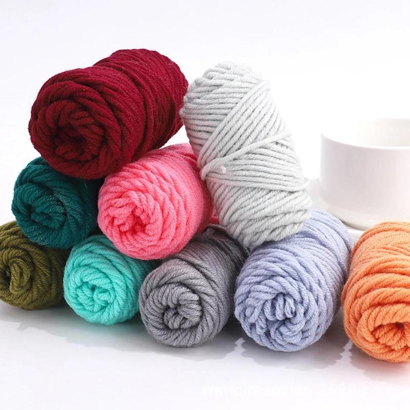 10 Colors Embroidery Yarn (10pcs set), DIY Embroidery Supplies for Beginner, Handmade Knitting Yarn for Home Decoration