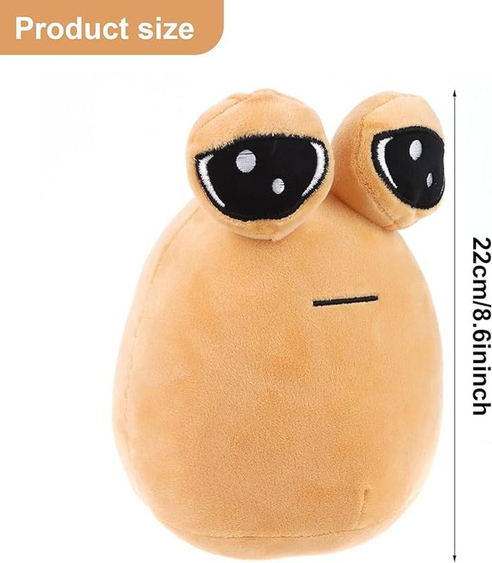 Kawaii Pou Plush Doll My Pet Alien Pou Plush Toy, Emotion Alien Plushie Stuffed Animal Pou Dolls for Boys and Girls