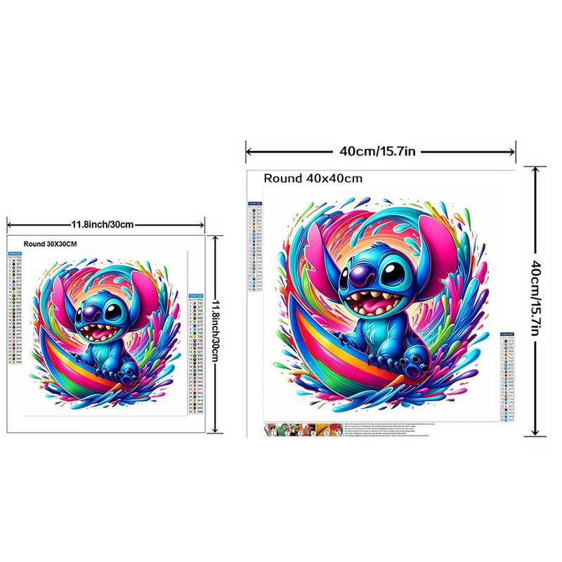 Cute Disney Stitch Pattern DIY Diamond Arts Colorful Painting Kit without Frame, DIY 5D Diamond Arts Colorful Painting Kit, Wall Art Decor for Home