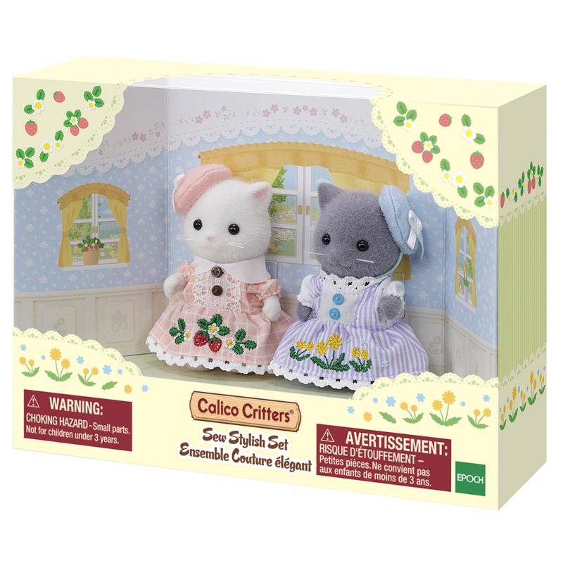 Calico Critters Sew Stylish Set, Set of 2 Collectible Doll Figures, Online Exclusive