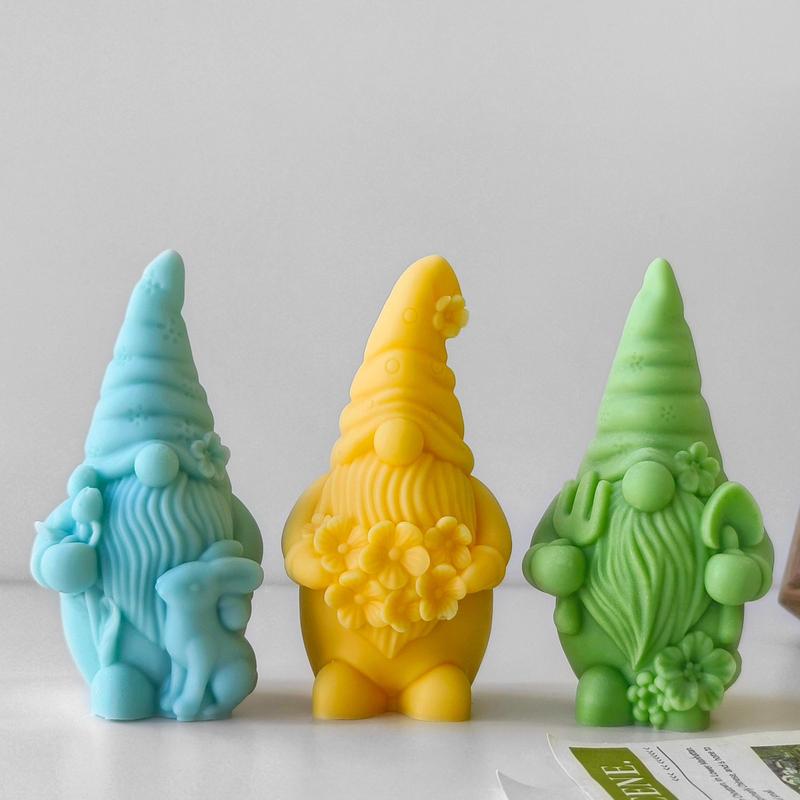 Gnome Design Silicone Mold, 1 Count DIY Candle Mold, Soap Making Mold, DIY Candle Making Tool for Home Decor