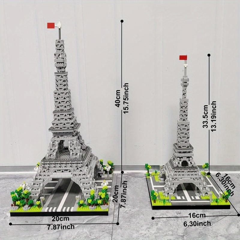 3585PCs Architecture Paris Eiffel Tower Miniature Building Block Set, Linibricks, 3D Educational Toys, Educational Toys to Explore the World, Building Block Set Gift Set