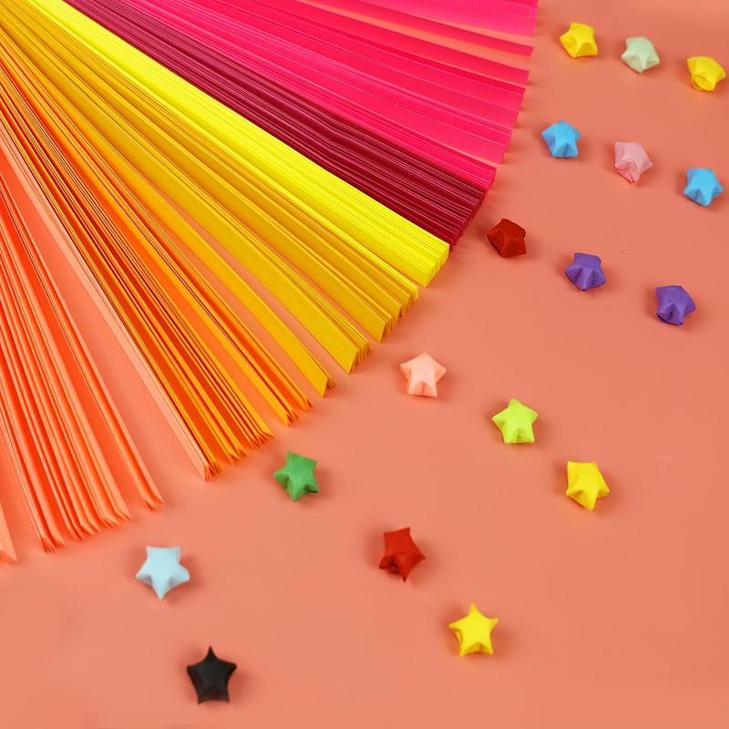 3024 Sheets Origami Star Paper Strips 27 Assortment Color Star Papers Lucky Wish Double Sided Origami Stars Paper Solid Color Diy Hand Art Crafts Gift For  And Adults (3024)