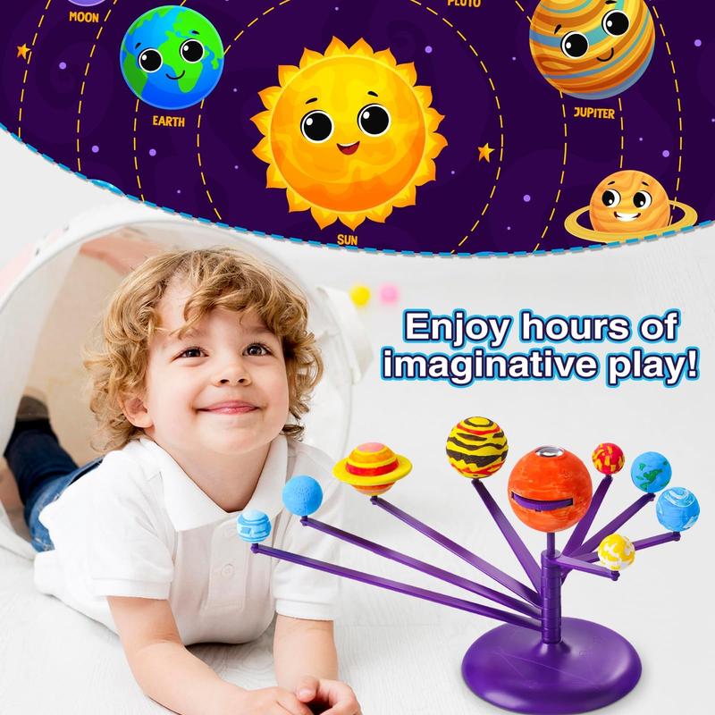 Christmas gifts kids toys,Solar System Model Kit, Glow in Dark Planet Model, Stem Toys Gift for Kids & Teens, Science Activities for Ages 5-8+, Kids Crafts Ages 4-8, Birthday Gift for Boys Ages 4 5 6 7 8-12 Year Old