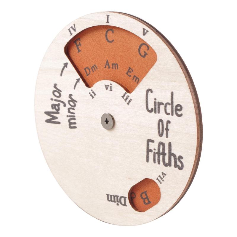 Wooden Circle Of Fifths Wheel, Rotatable Chord Wheel, Wooden Instrument Music Theory Learning Tool, Music Accessories for Guitar, Bass, Piano, Violin