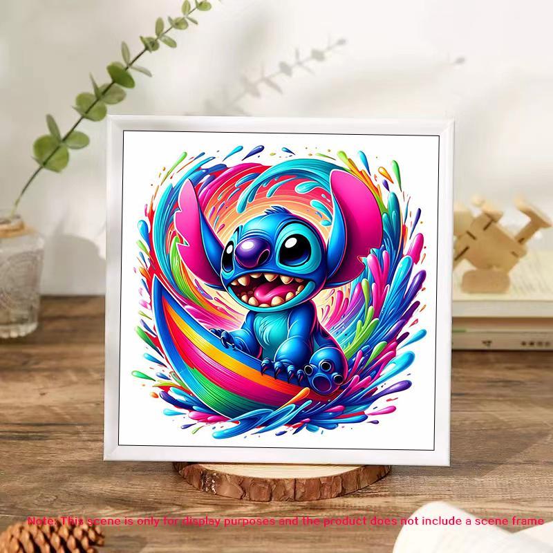 Cute Disney Stitch Pattern DIY Diamond Arts Colorful Painting Kit without Frame, DIY 5D Diamond Arts Colorful Painting Kit, Wall Art Decor for Home