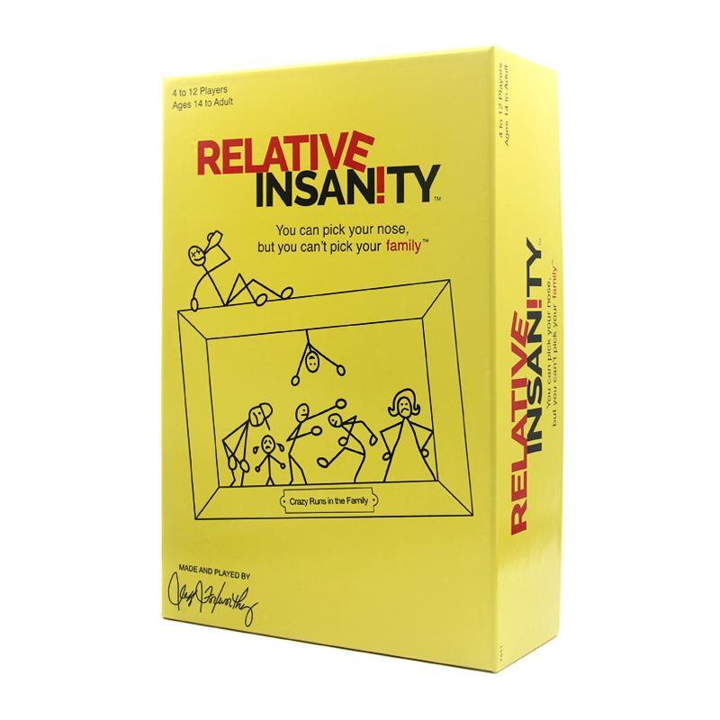 Relative Insanity Card Game, 1 Count Hilarious Party Game, Funny Card Game for Adults, Party Supplies for Indoor & Outdoor