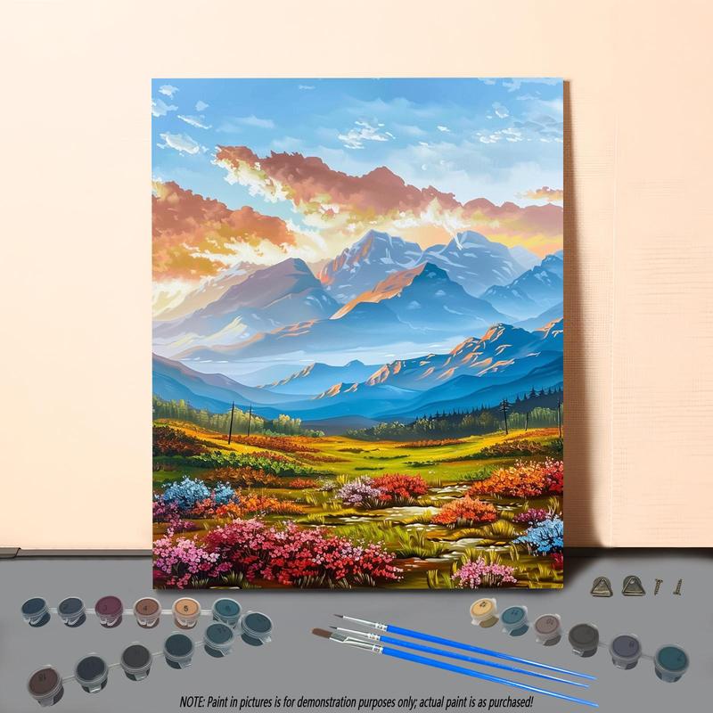 Landscape Pattern Painting By Numbers Kit, 1 Set DIY Paint By Numbers Kit without Frame, Wall Art Painting for Home Bedroom Living Room Decor