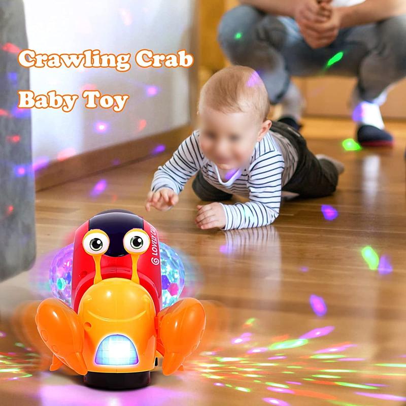 Musical Crab Crawling Toys, Educational Learning Toys, Activity Toys for Kids Children Boys Girls Halloween Thanksgiving Day Christmas Gifts