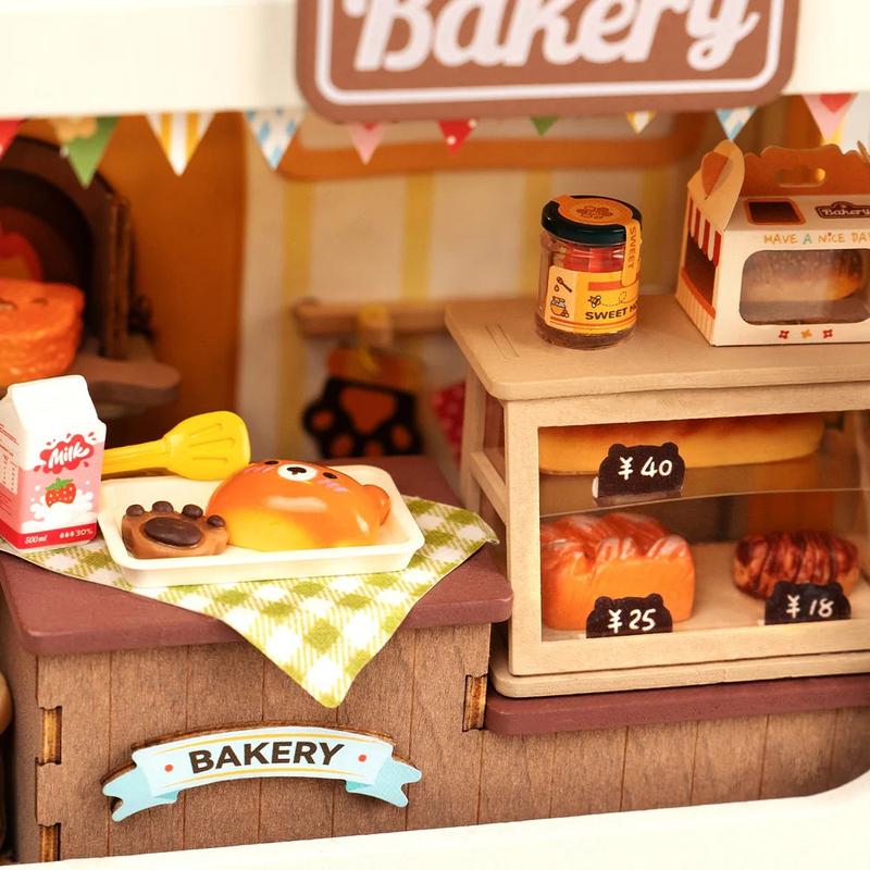 Rolife Food Box Shop DIY Miniature House Kit,DIY Mini House Building Miniature Kit Milkbox, Miniverse Lifestyle Bookshelf Decoration, Gifts Hobbies