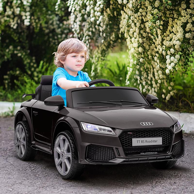 Aosom 6V Kids Electric Ride On Car, Licensed Audi TT RS with Suspension System and Remote Control, Horn, 5 Songs, Lights, MP3 Player