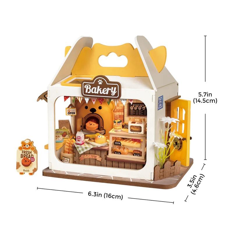 Rolife Food Box Shop DIY Miniature House Kit,DIY Mini House Building Miniature Kit Milkbox, Miniverse Lifestyle Bookshelf Decoration, Gifts Hobbies