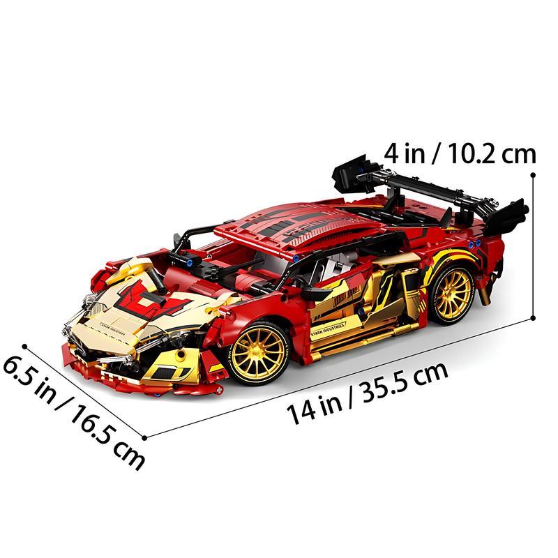 Nidonu-Sports Car Building Kits, Adult Man Challenges 1:14 Scale Race Cars Building Toys Model for Boys,1383 Pieces collection pvc free