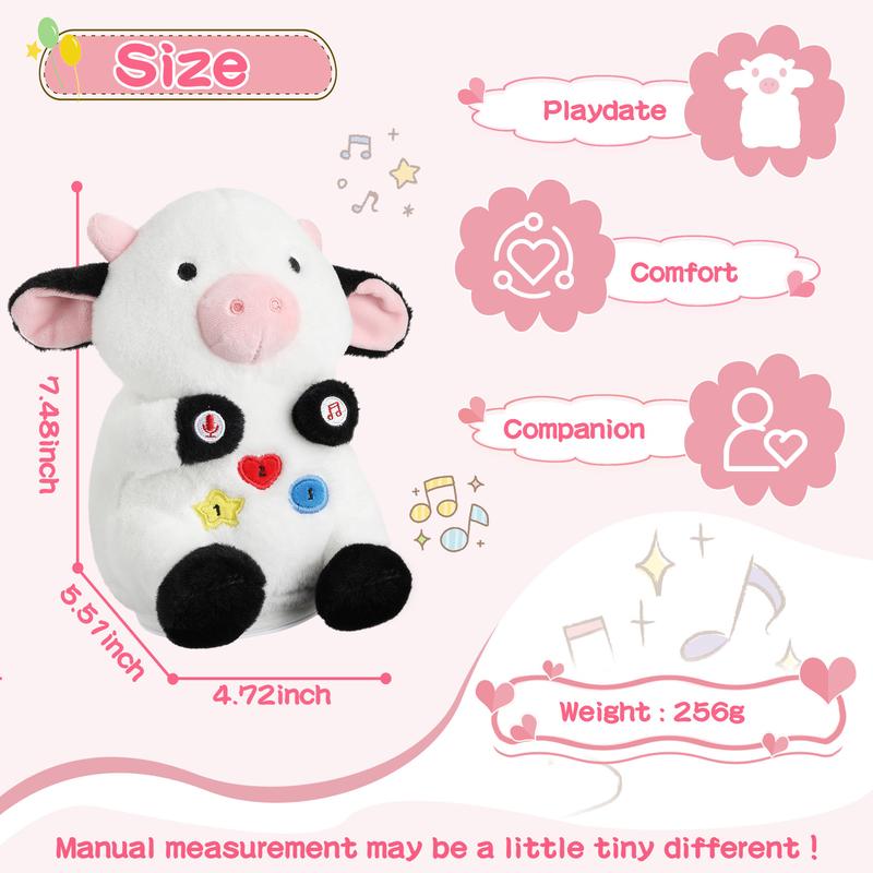 MIAODAM Crawling Cow&Rabbit&Extraterrestrial Bunny Animals Toy, Talking Dancing Singing Toy Repeats&Record What You Say,Cozy look, Cute shape,Gift for boys and girls C1