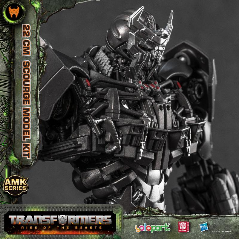 Transformers Toys: Scourge Action Figure - Rise of the Beasts - 8.66 Inch Pre-assembled Model Kit from the YOLOPARK AMK Series