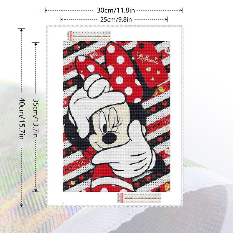 Cartoon Mouse Pattern DIY Diamond Arts Colorful Painting Kit without Frame, DIY 5D Diamond Arts Colorful Painting Kit, Wall Art Decor for Home, Christmas Gift