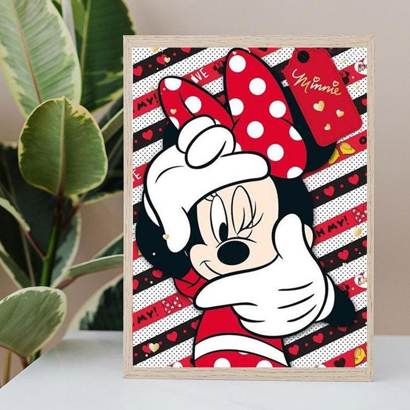 Cartoon Mouse Pattern DIY Diamond Arts Colorful Painting Kit without Frame, DIY 5D Diamond Arts Colorful Painting Kit, Wall Art Decor for Home, Christmas Gift