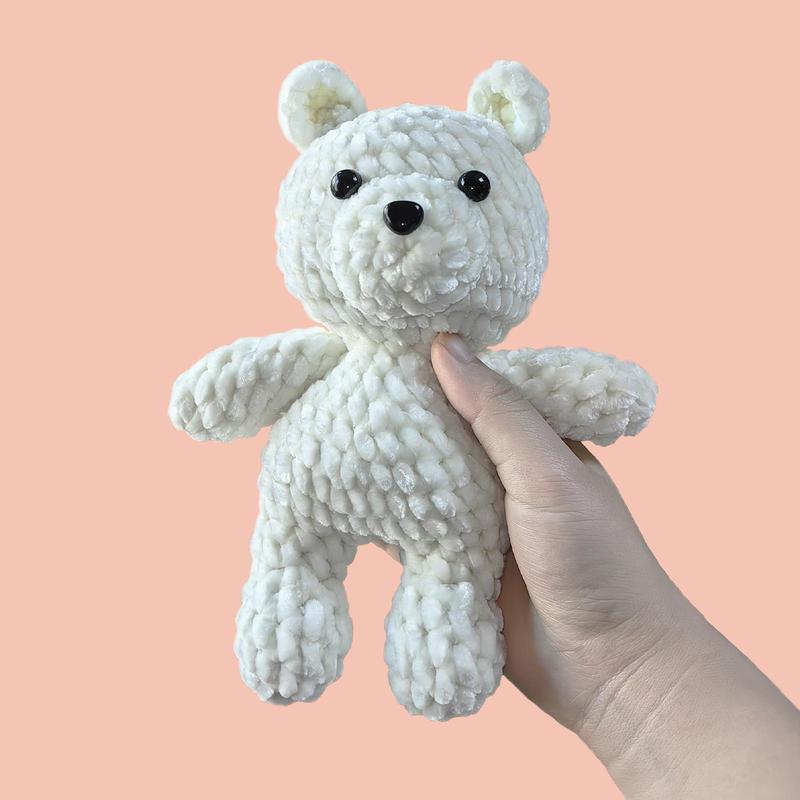 Cute Bear Design Crochet Kit, 1 Set Crochet Starter Kit, Crochet Starter Kit for Beginners, DIY Knitting Supplies