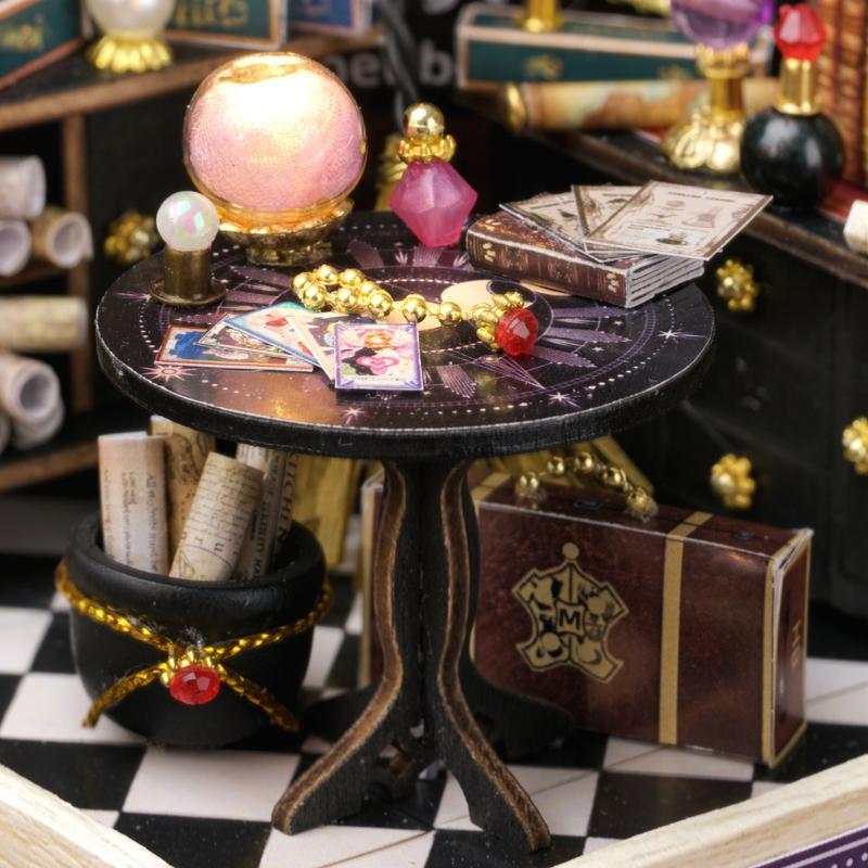 DIY Miniature Magic Theme Scene Model Kit, 1 Box 3D Puzzle Building Blocks, Assembled Model House, Birthday Gift for Teens and Adults, Christmas Gift