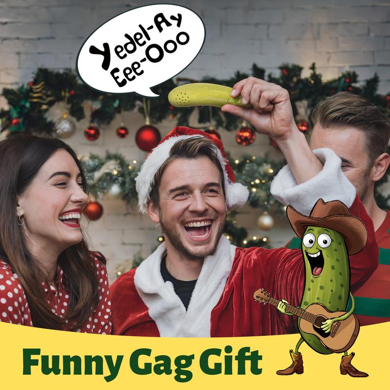 A AIFAMY Yodeling Pickle - Singing Cucumber Toy - Funny Gag Gift Idea for Adults Friends and Family