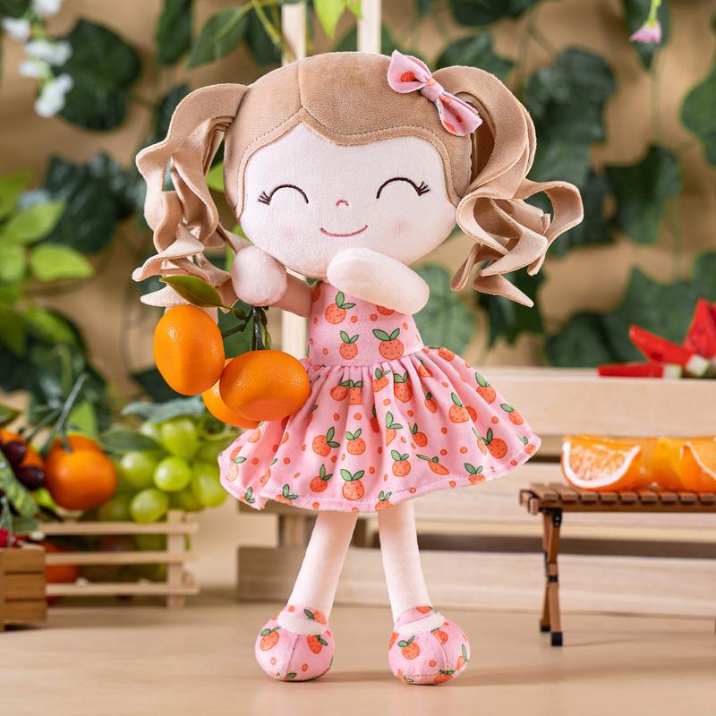 (Live Only) 12-inch Plush Doll Fruit Dolls Orange