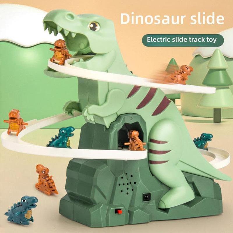 Dinosaur Track Toys - Dinosaur Stair Climbing Toy | Dinosaur Track Toys, Funny Dino Escalator Toy, Lovely Dinosaur Roller Coaster Toy, Dinosaur Slide Track Toys, Dinosaur Climbing Slide Toy for Kids