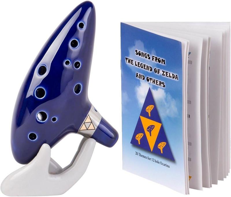 Zelda Ocarina with Song Book (Songs From the Legend of Zelda) 12 Hole Alto C Link's Zelda Ocarinas Gift for Zelda Fans with Display Stand Protective Bag